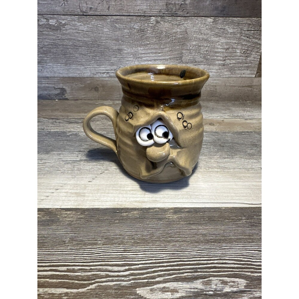 Pretty Ugly Pottery Made In Wales Art Pottery Silly Face Mug Ceramic Coffee Cup